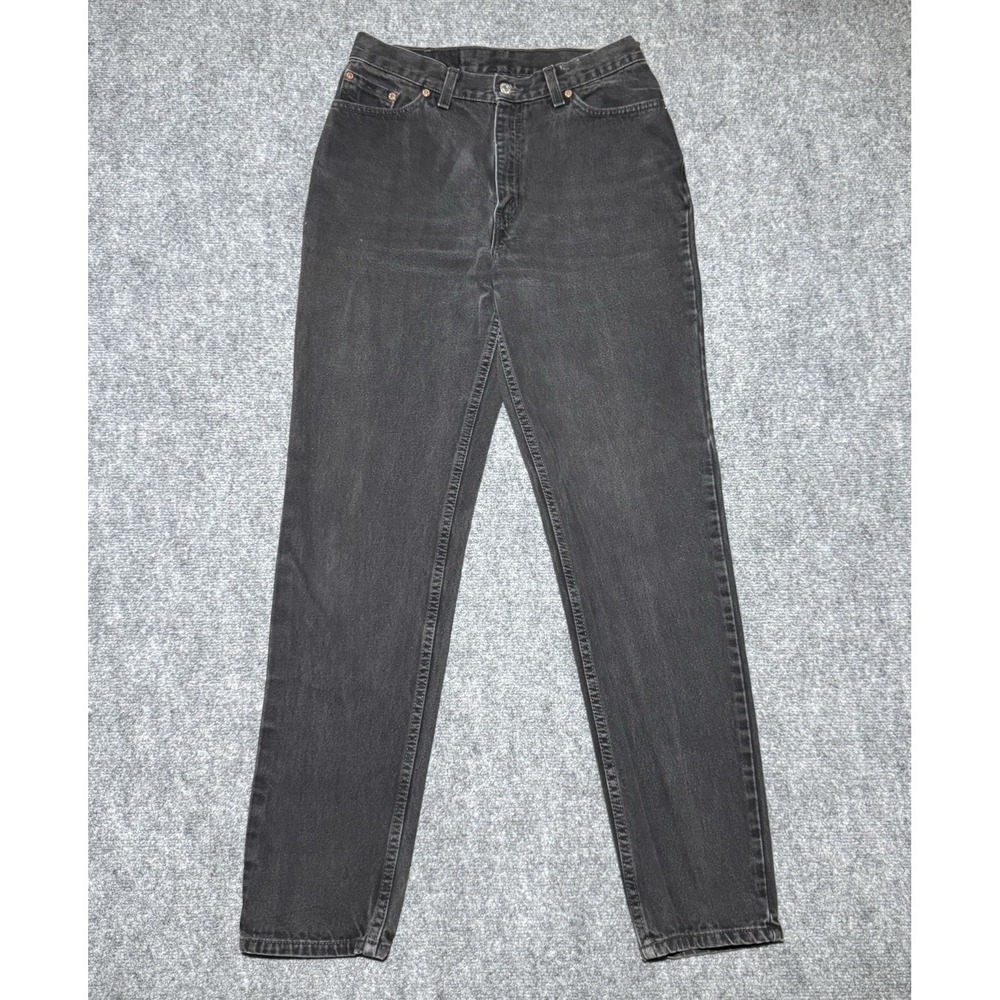 VTG Levis 512 Slim Fit Tapered Leg High Rise Black‎ Jeans Women 13 JR L ~29x31.5